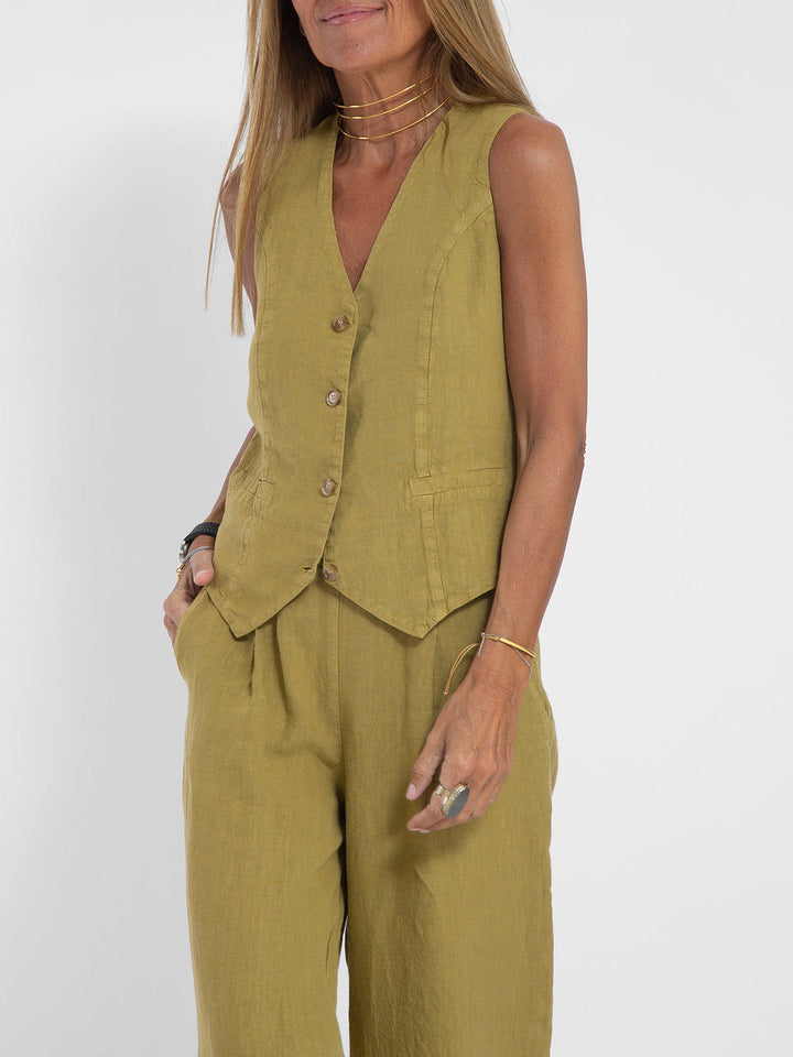 Eleanor | Chic Black Linen Set