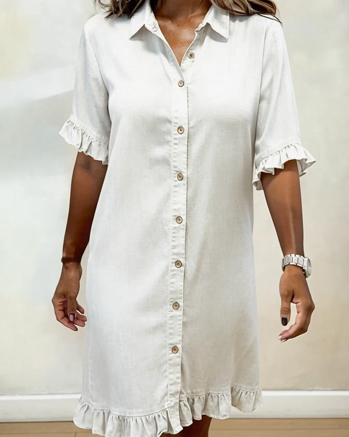 EMMA™ Casual Denim Shirt Dress
