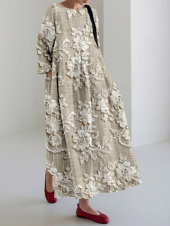 Rosa | Elegant Relaxed-Fit Floral Maxi Dress