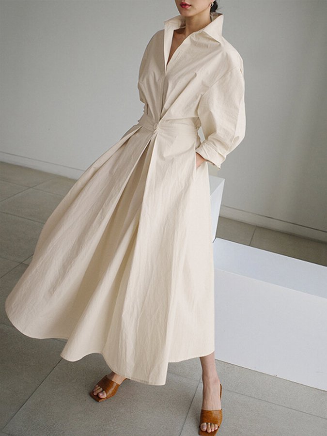 Vanessa | Elegant Black Shirt Dress