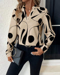 Violet | Chic Abstract Print Blouse