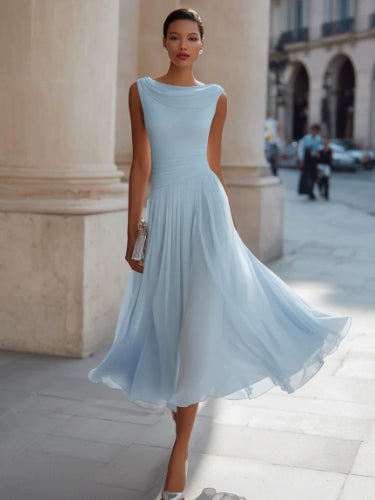 Riviera Chiffon Midi Dress - women&