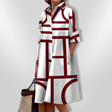 Sydney | Modern Geometric Print Dress