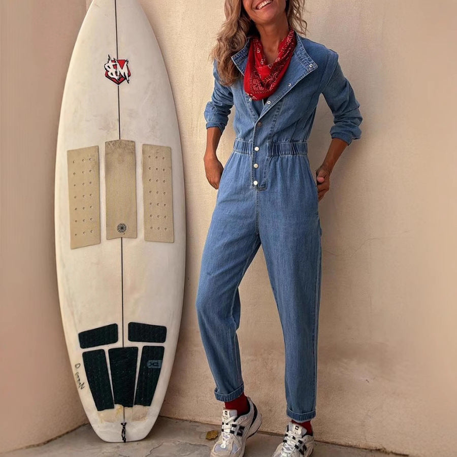 Malibu Denim Jumpsuit - women&