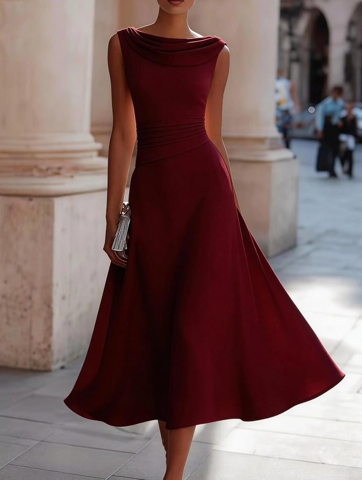 Riviera Chiffon Midi Dress - women&