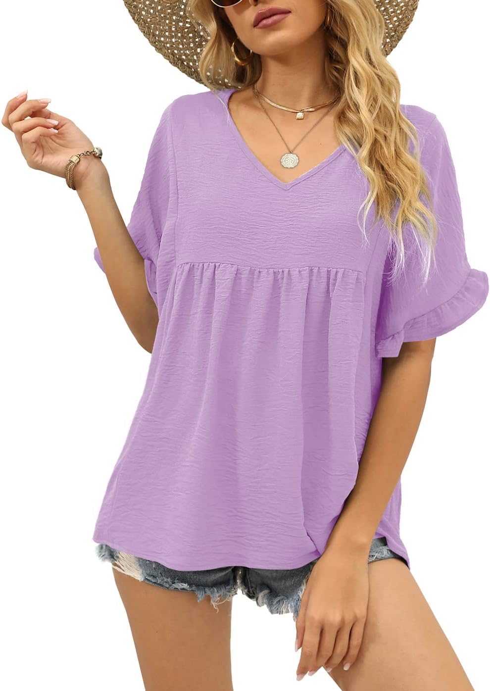 Ava™ Ruffle Sleeve Blouse