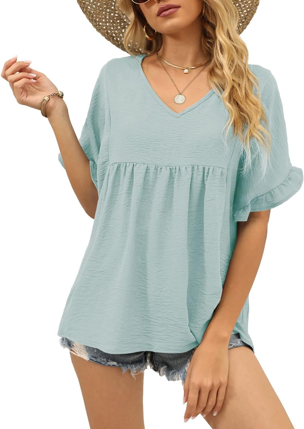 Ava™ Ruffle Sleeve Blouse