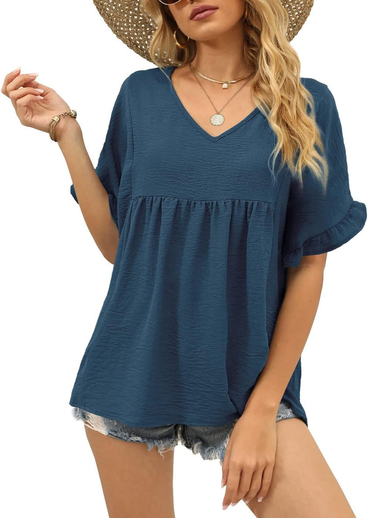 Ava™ Ruffle Sleeve Blouse
