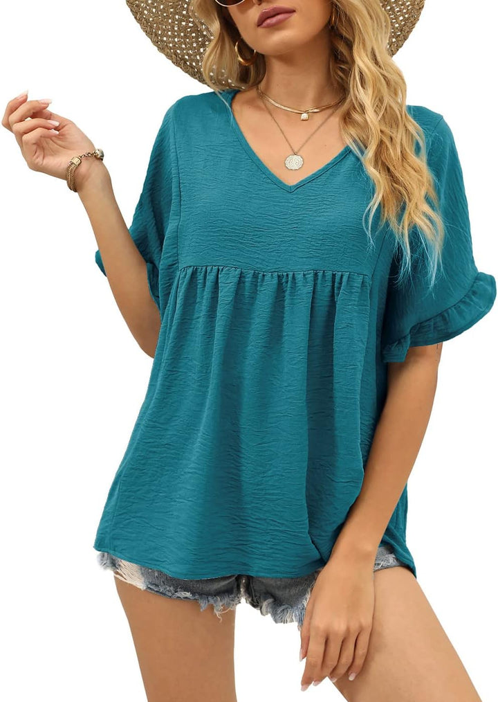 Ava™ Ruffle Sleeve Blouse