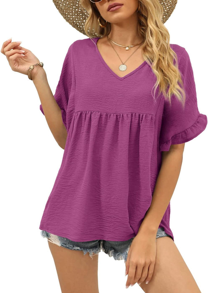Ava™ Ruffle Sleeve Blouse