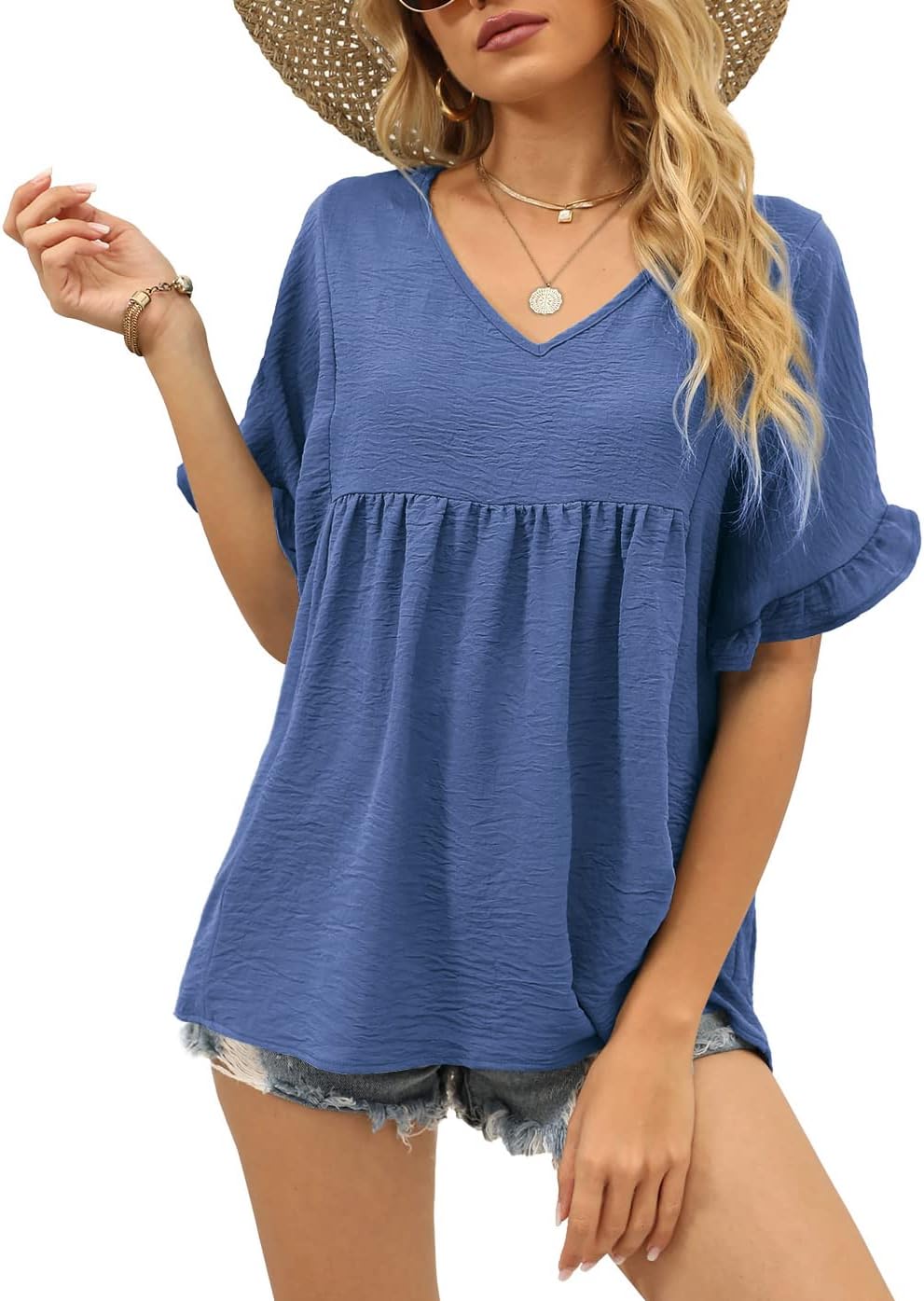Ava™ Ruffle Sleeve Blouse