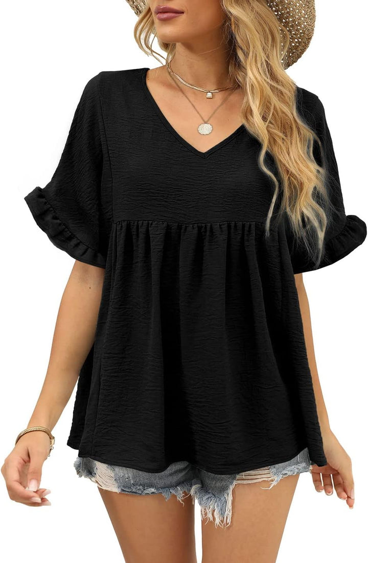 Ava™ Ruffle Sleeve Blouse