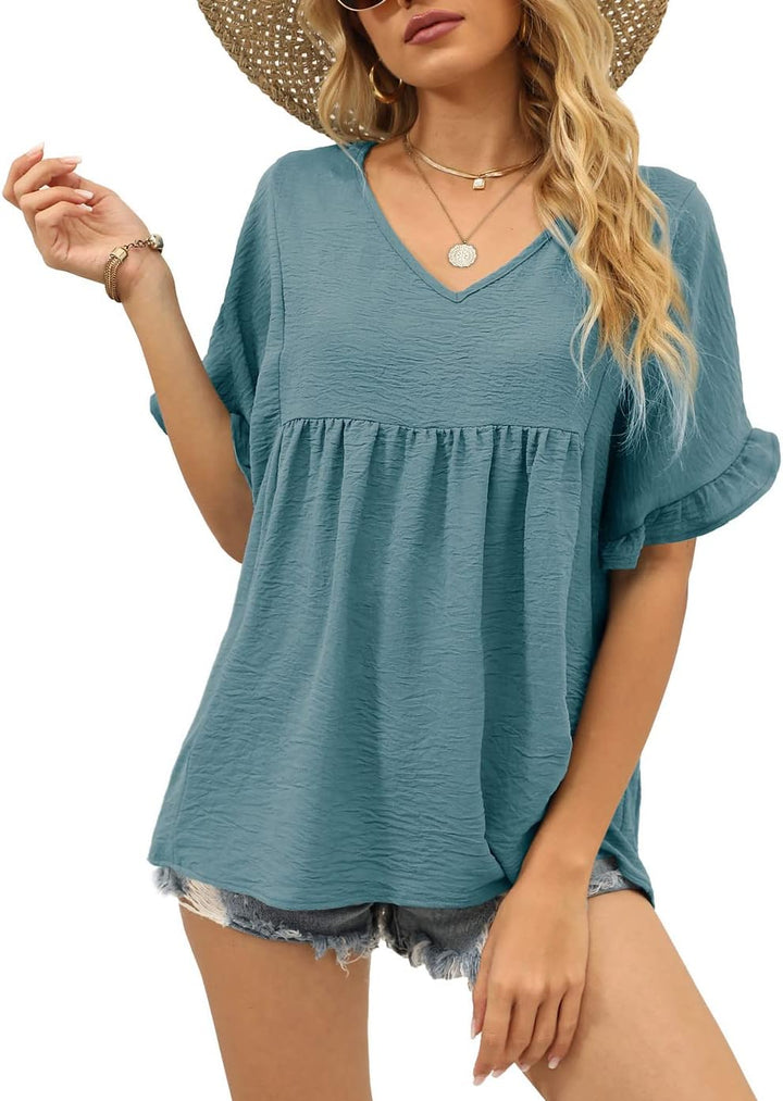 Ava™ Ruffle Sleeve Blouse