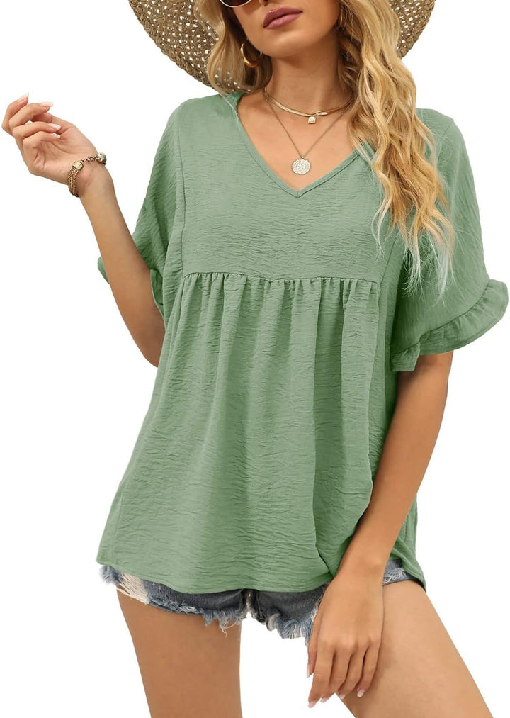 Ava™ Ruffle Sleeve Blouse