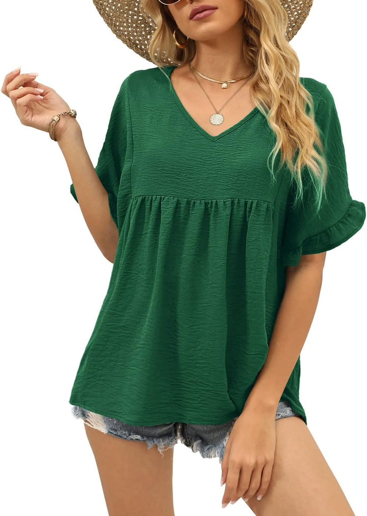 Ava™ Ruffle Sleeve Blouse
