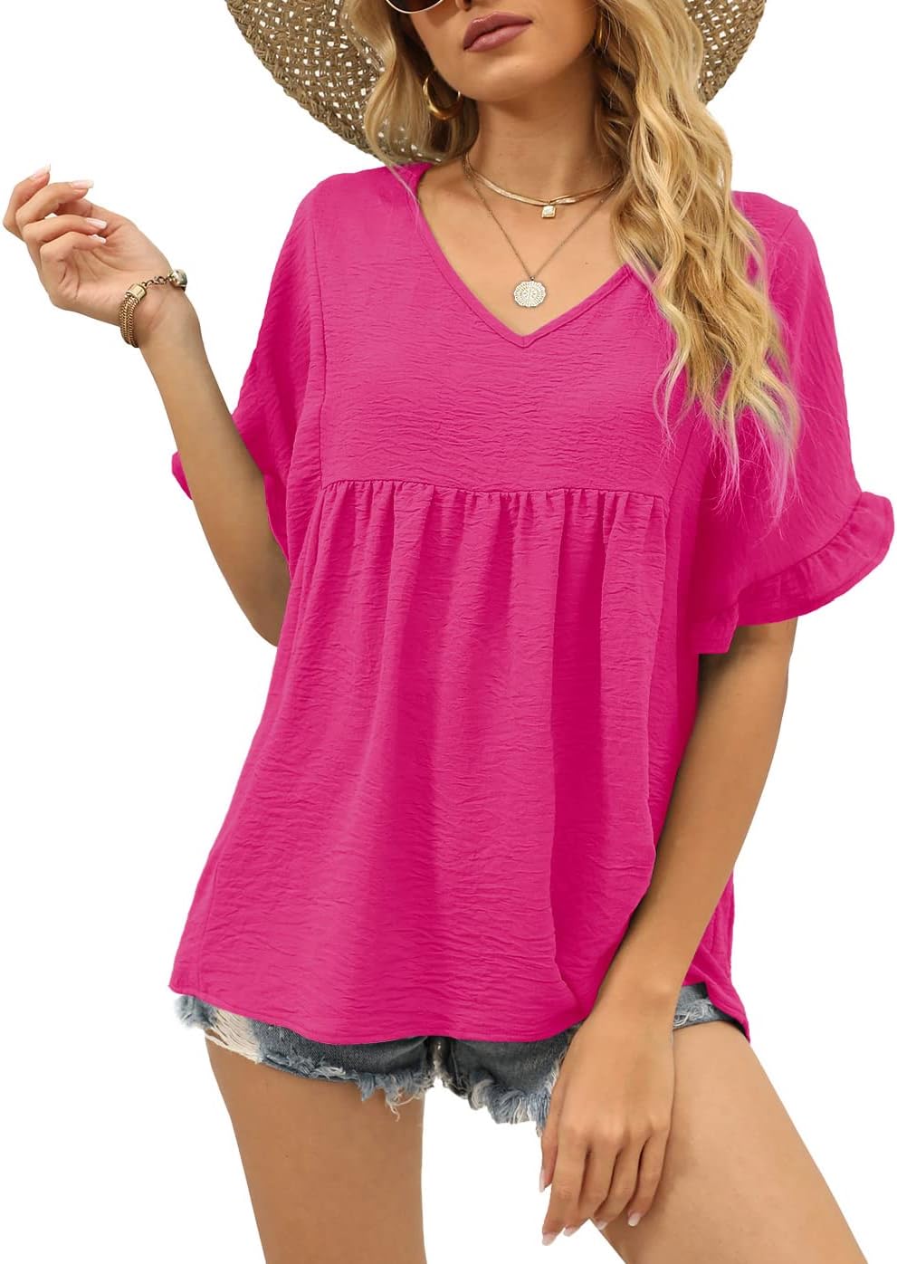 Ava™ Ruffle Sleeve Blouse