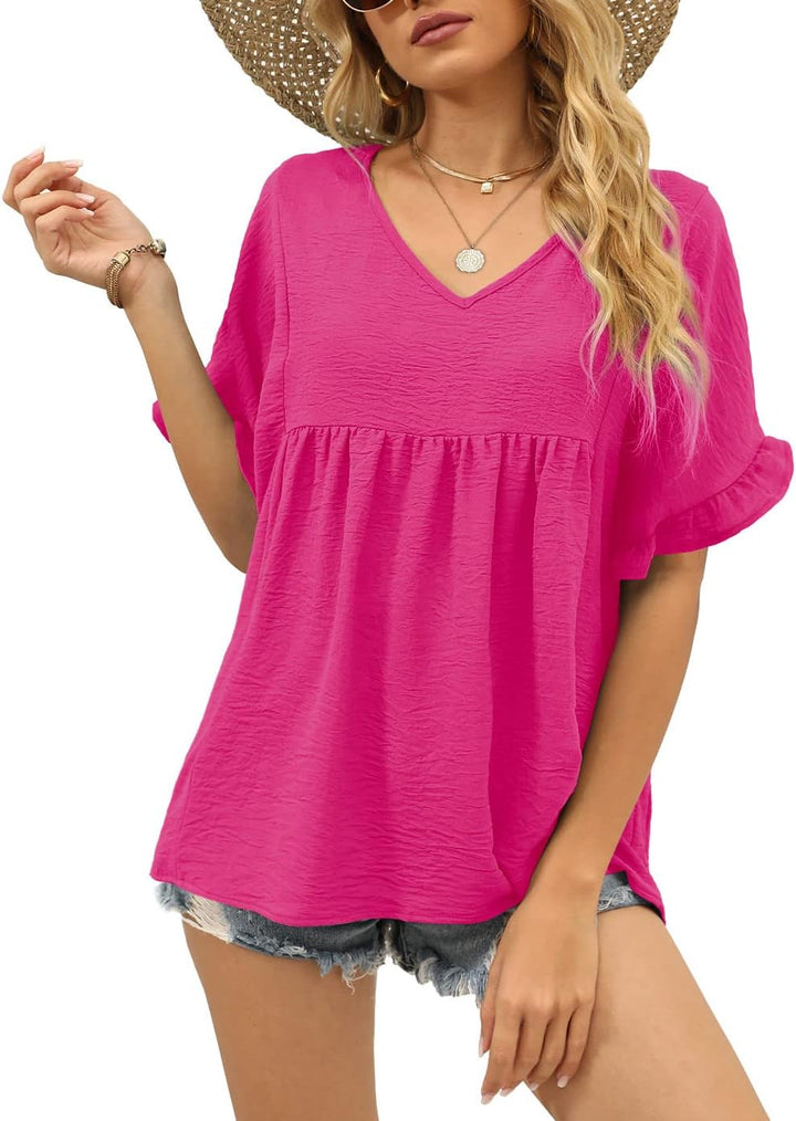 Ava™ Ruffle Sleeve Blouse