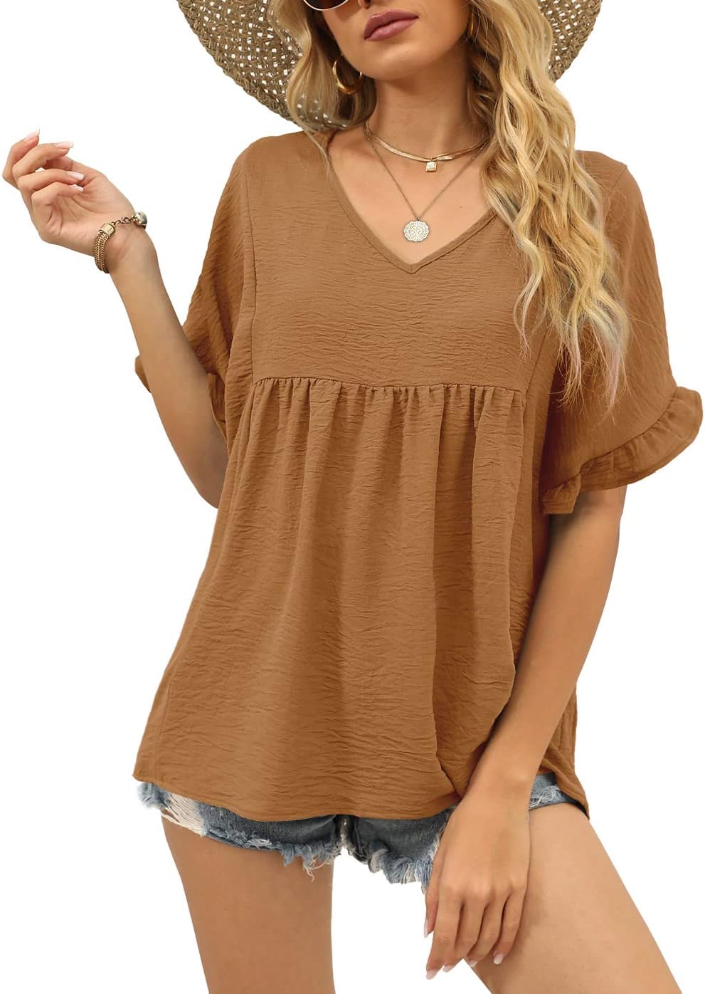 Ava™ Ruffle Sleeve Blouse