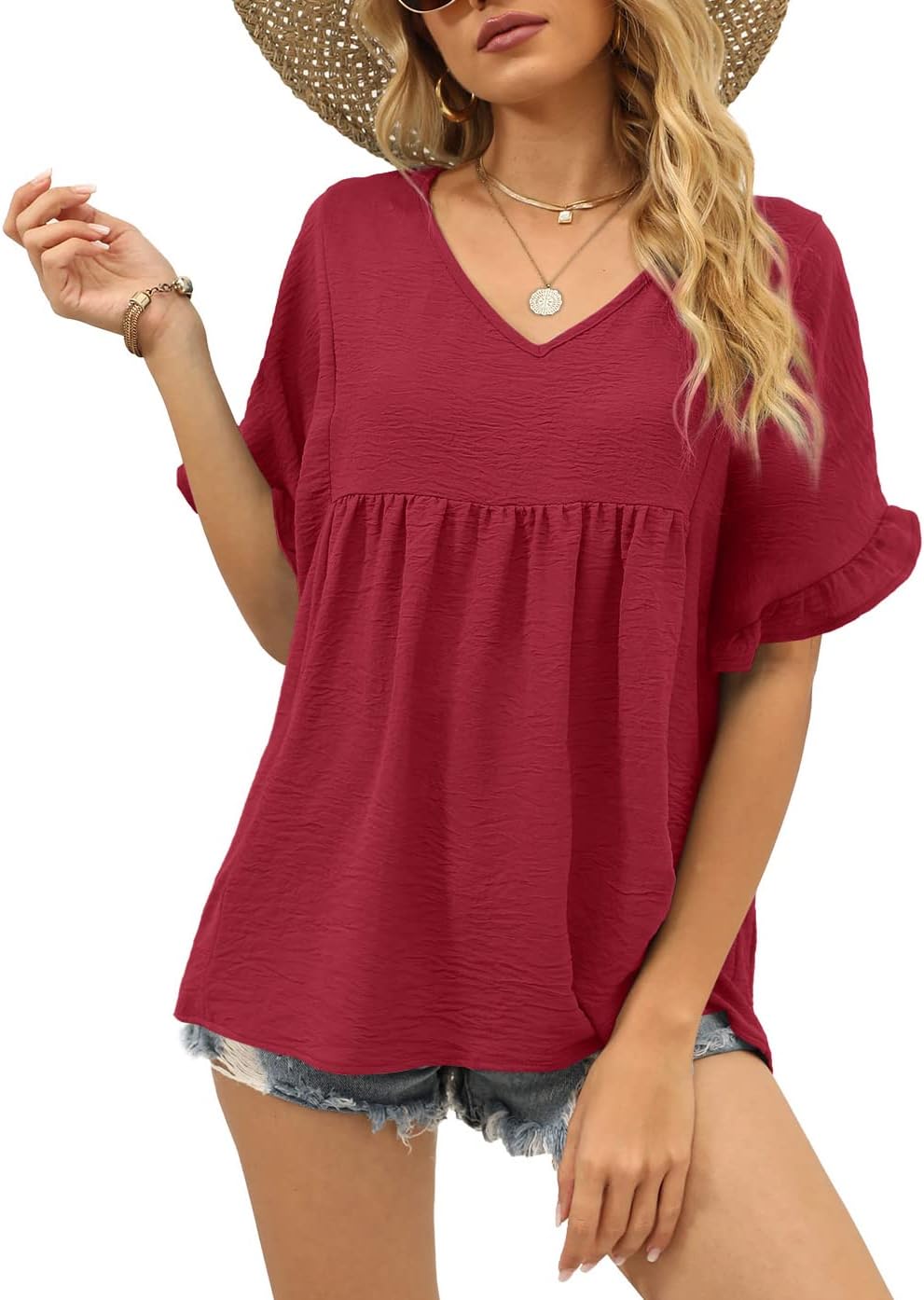 Ava™ Ruffle Sleeve Blouse