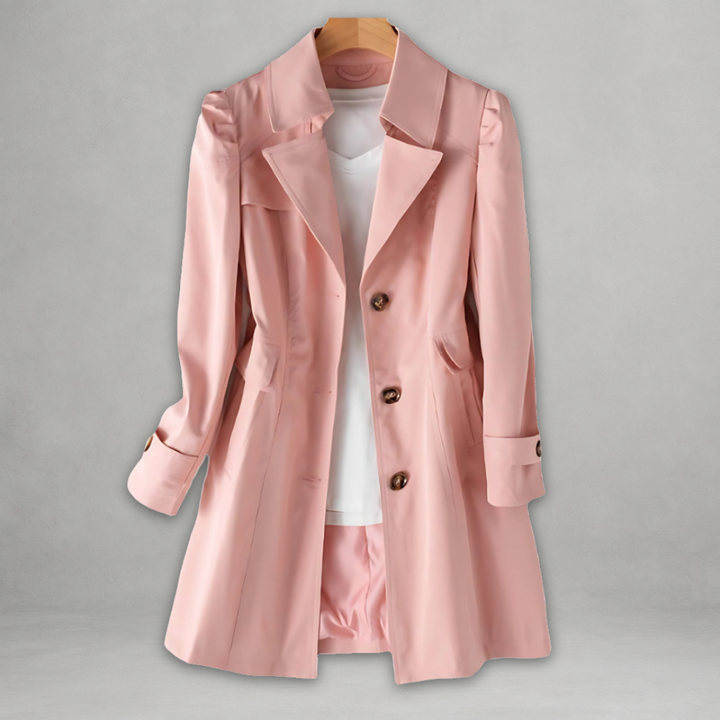 Daniela | Stylish Longline Button-Down Coat