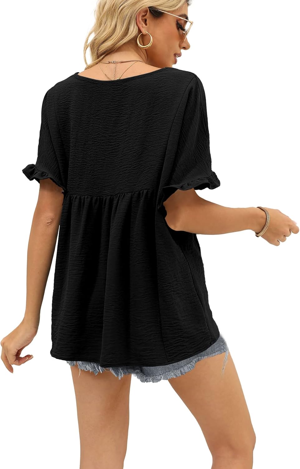 Ava™ Ruffle Sleeve Blouse