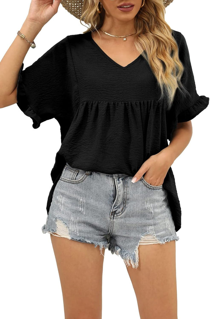 Ava™ Ruffle Sleeve Blouse