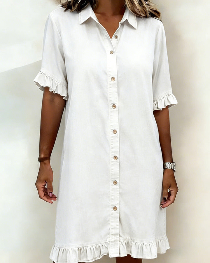 EMMA™ Casual Denim Shirt Dress