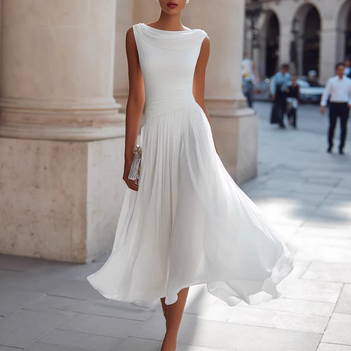 Riviera Chiffon Midi Dress - women&