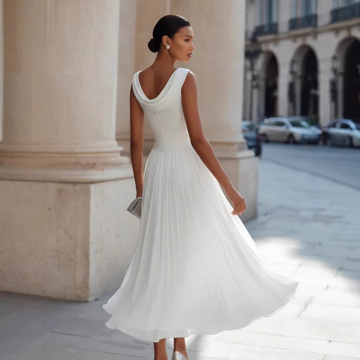 Riviera Chiffon Midi Dress - women&