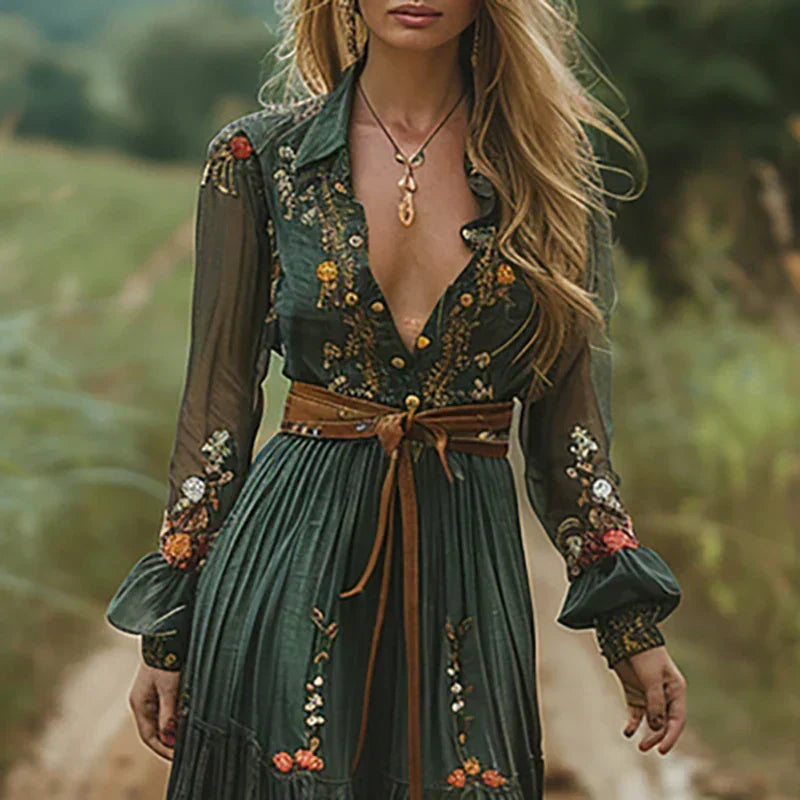 Sierra | Elegant Boho Maxi Dress