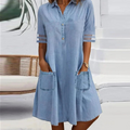 Mary | Casual Denim Shirt Dress