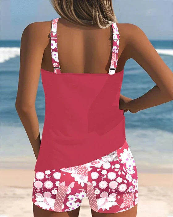 Caroline | Floral Tankini &amp; Shorts Set