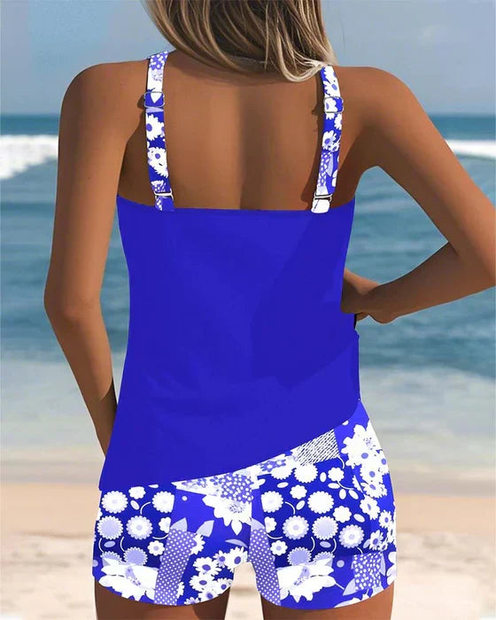 Caroline | Floral Tankini &amp; Shorts Set