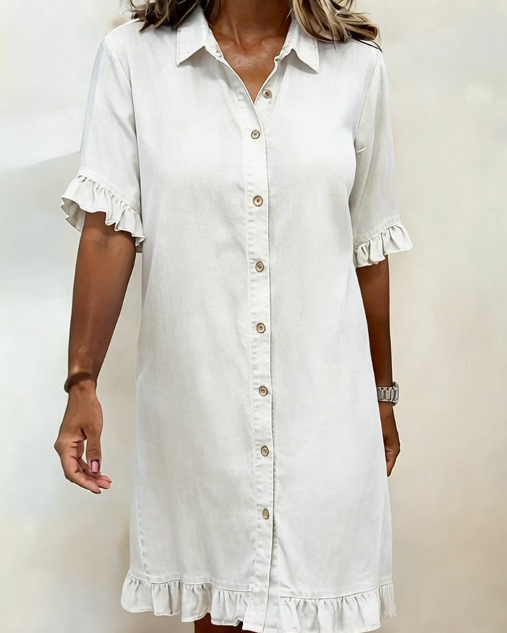 EMMA™ Casual Denim Shirt Dress