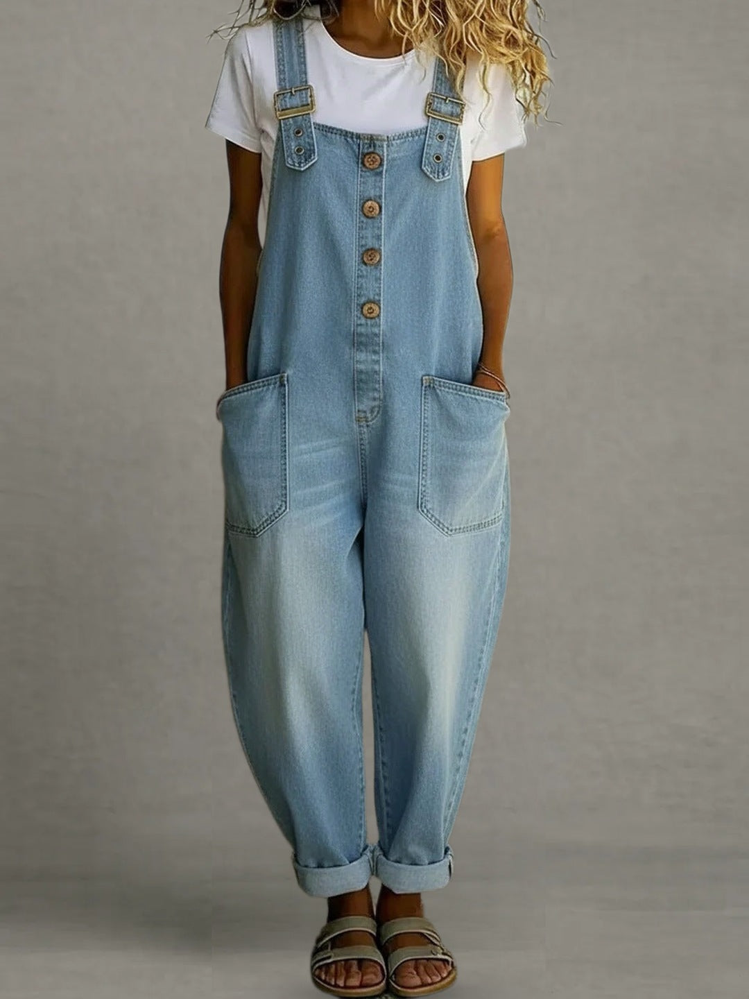 DAISY Vintage Denim Overalls - Light Wash