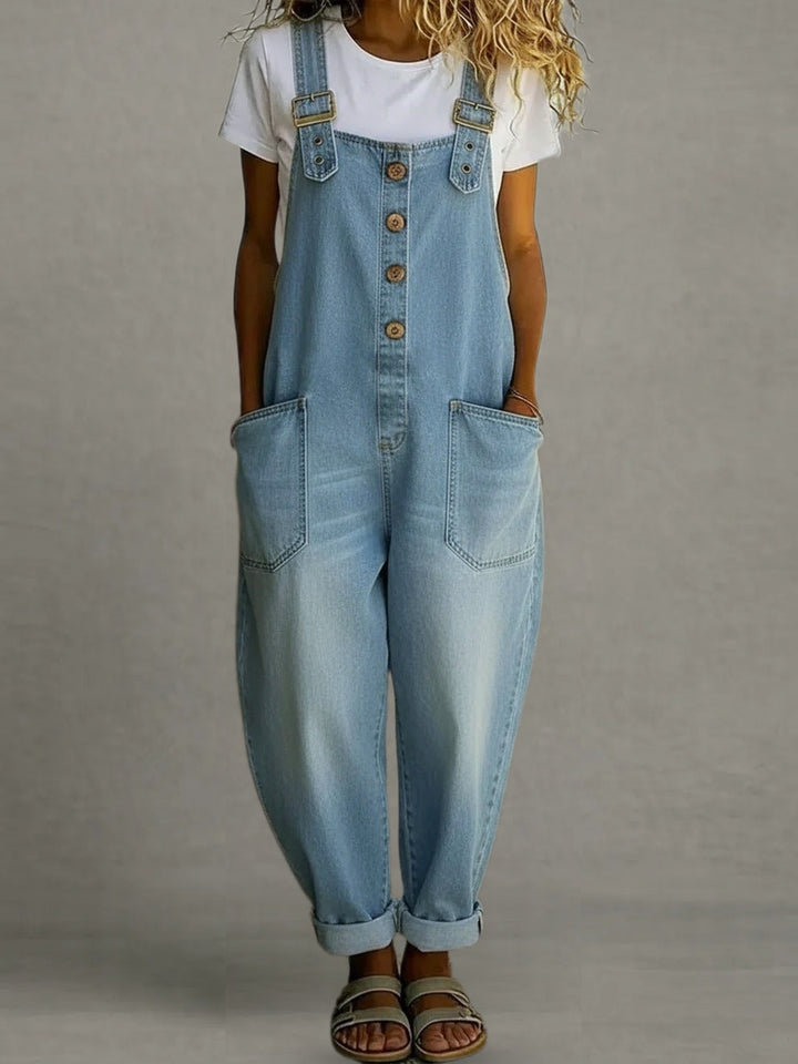 DAISY Vintage Denim Overalls - Light Wash