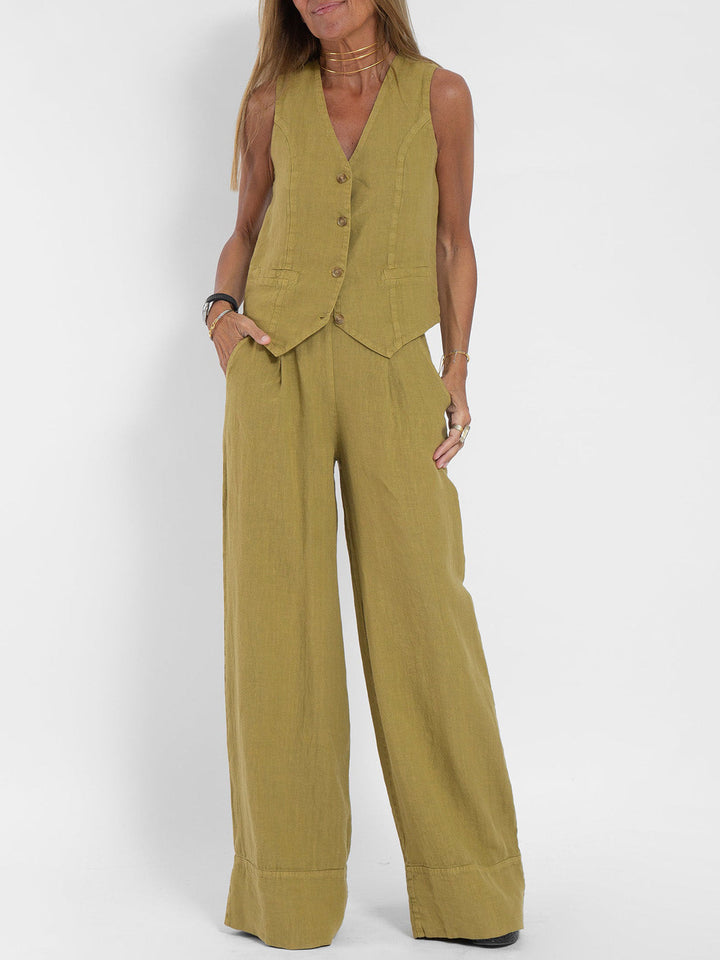 Eleanor | Chic Black Linen Set