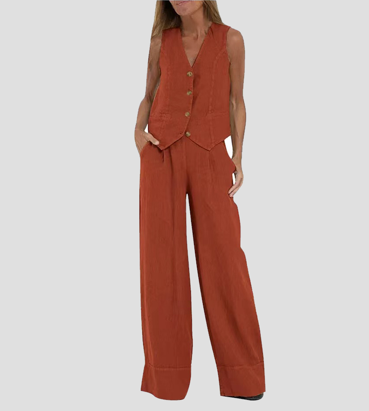 Eleanor | Chic Black Linen Set