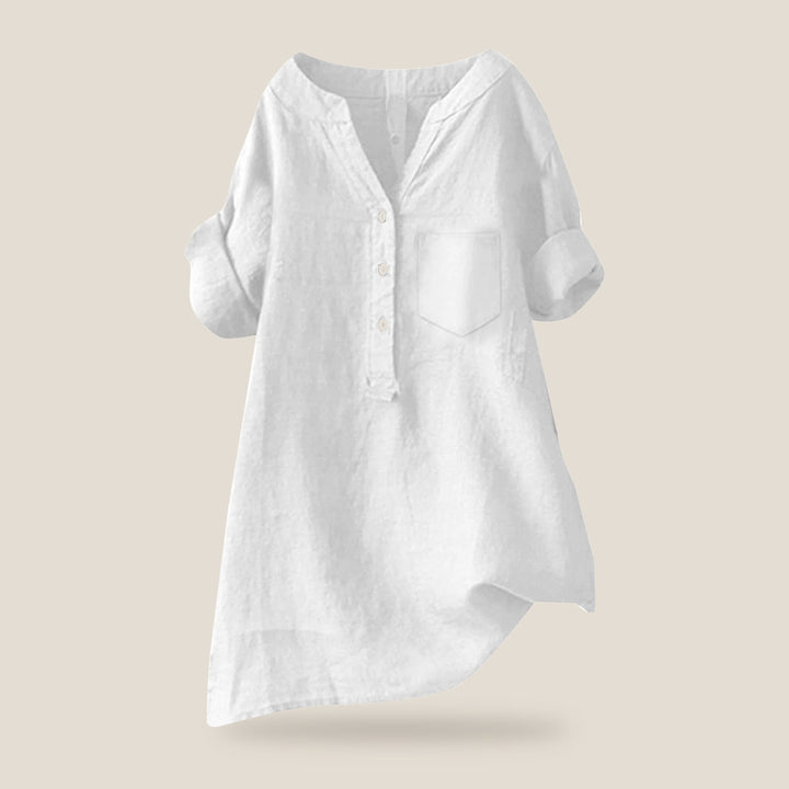 Elira Cotton Ease Blouse in White