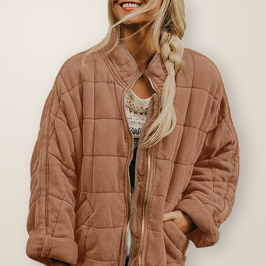 ELLIE quilted jacket in Camel