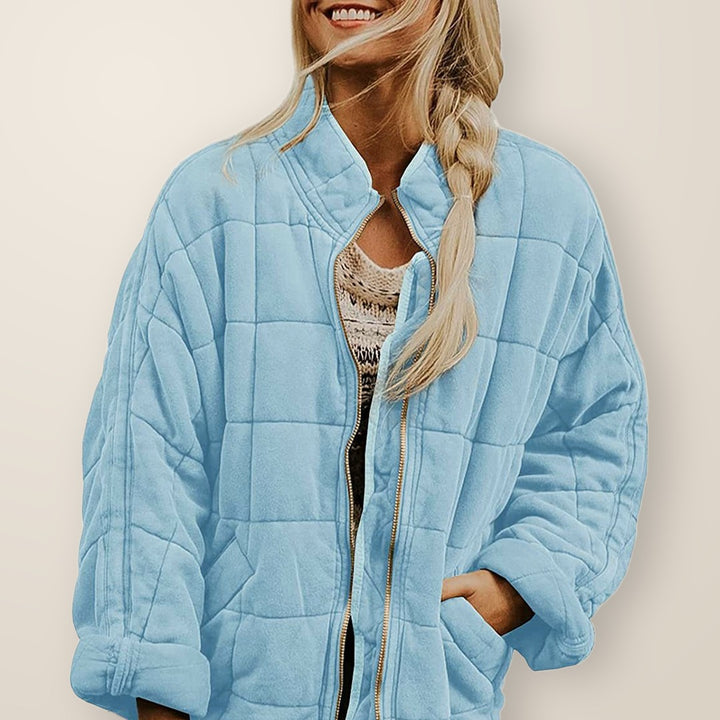ELLIE quilted jacket in Sky Blue
