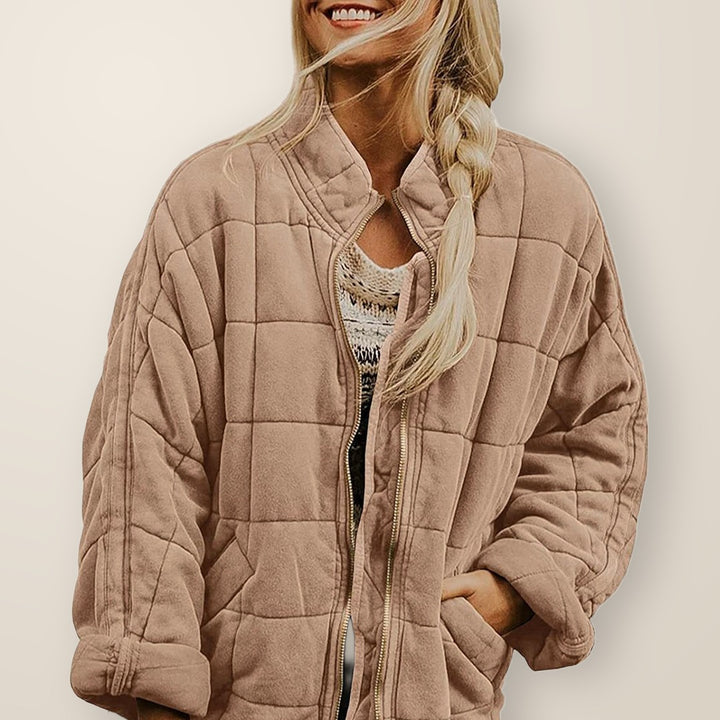 ELLIE quilted jacket in Taupe