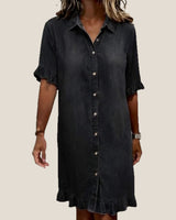 EMMA™ Casual Denim Shirt Dress