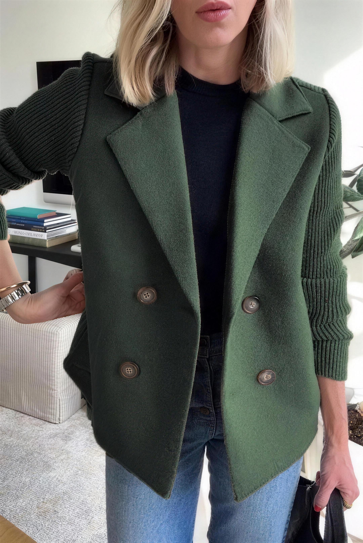 AVA Casual Blazer Coat - Green