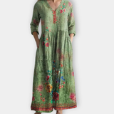 Nora | Elegant Floral Print Maxi Dress