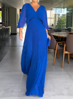 Harper | Pleated Flowing Evening Dress