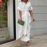 Jasmine | Belted Button-Down Shirt Dress