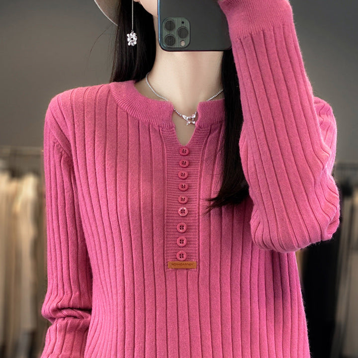 Rene™ | Knitted pullover with V-neck