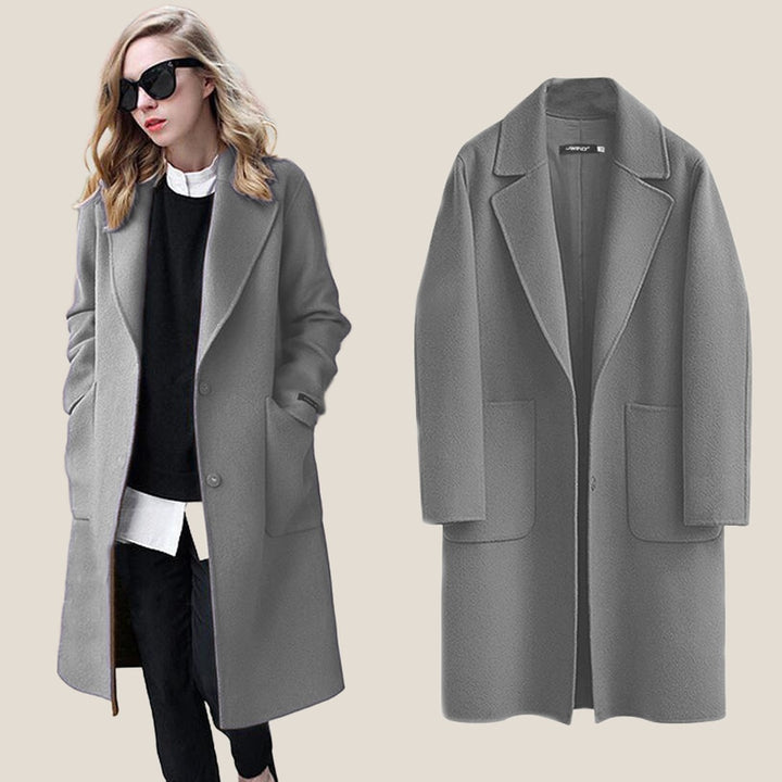 MARGOT Classic Long Coat - Gray