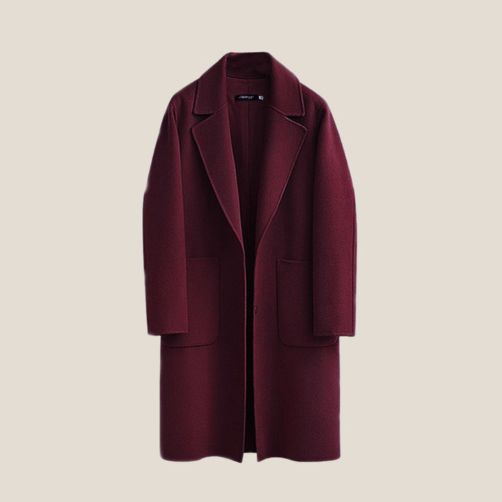 MARGOT Classic Long Coat - Burgundy